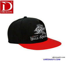 Кепка Dragon Hells Anglers Окунь flat front черно-красная